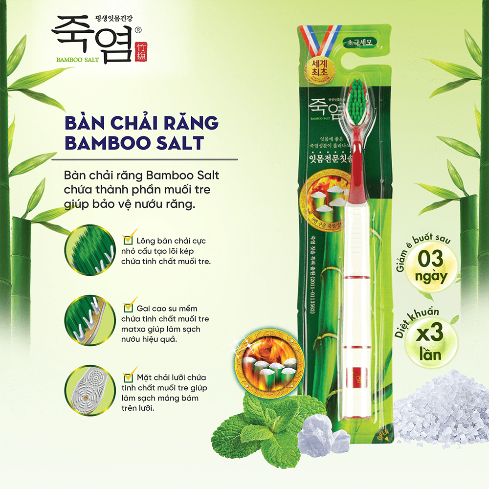 Bàn chải răng Bamboo Salt In Mom dành riêng cho nướu 1 cây